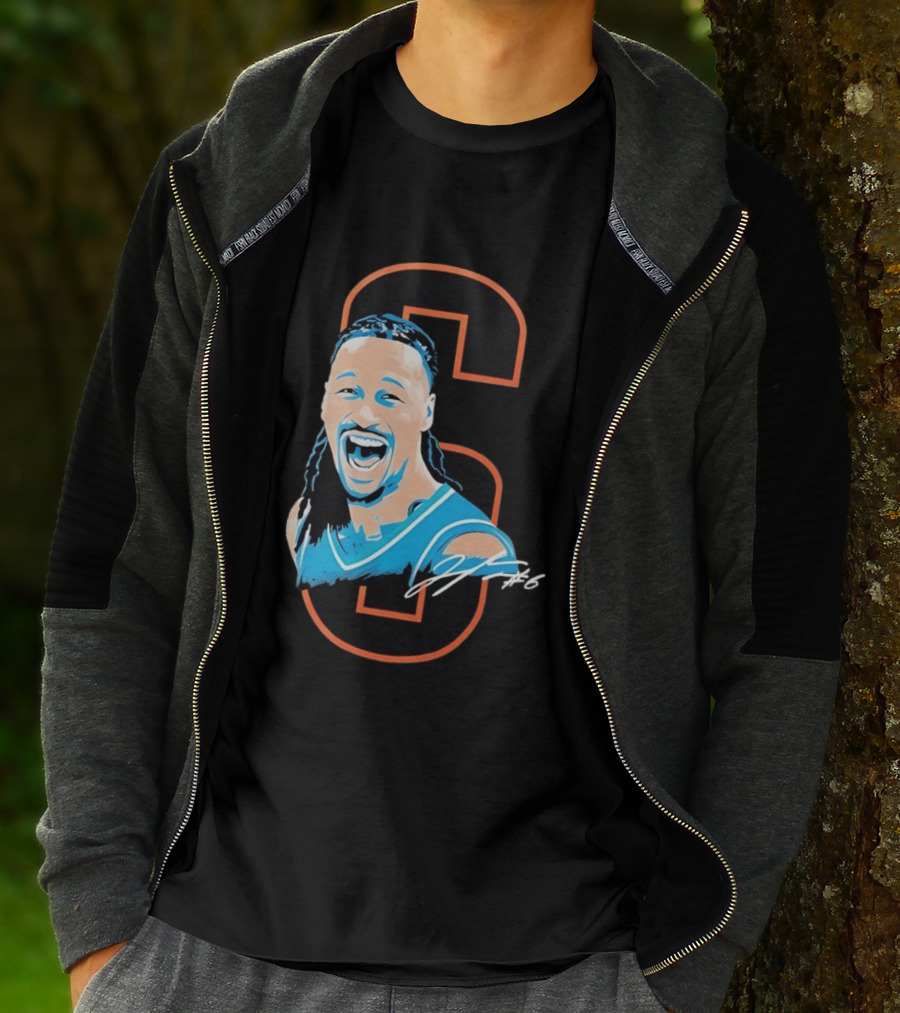 Jaylin Williams Number 6 Oklahoma City Thunder Basketball Signature T-Shirt
