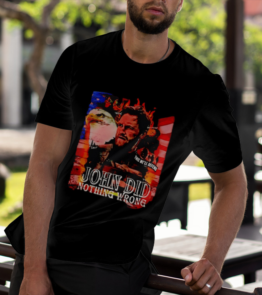 John Walker Marvel Falcon Winter Soldier This We'll Defend American Flag Eagle T-Shirt