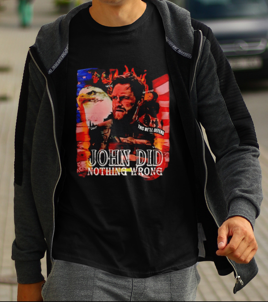 John Walker Marvel Falcon Winter Soldier This We'll Defend American Flag Eagle T-Shirt