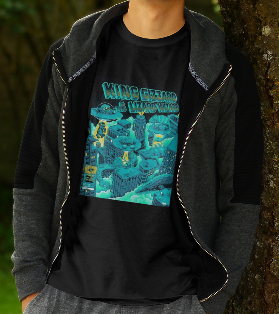 King Gizzard And The Lizard Wizard Forest Hills Stadium New York 2026 Event Reptilians Vs Alienoids August 20 21 T-Shirt