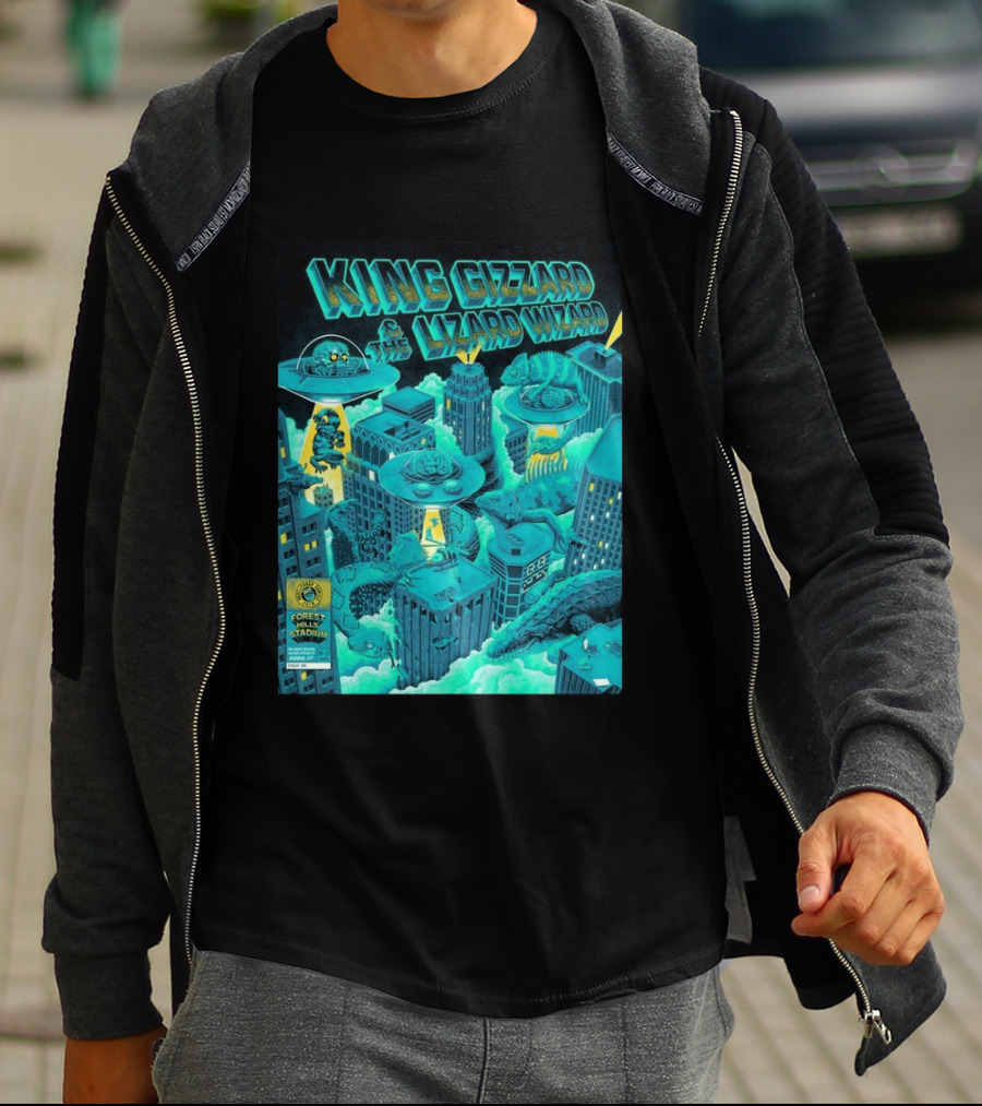 King Gizzard And The Lizard Wizard Forest Hills Stadium New York 2026 Event Reptilians Vs Alienoids August 20 21 T-Shirt