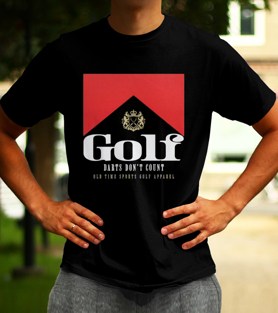 Golf Darts Don't Count Old Time Sports Apparel Crest T-Shirt
