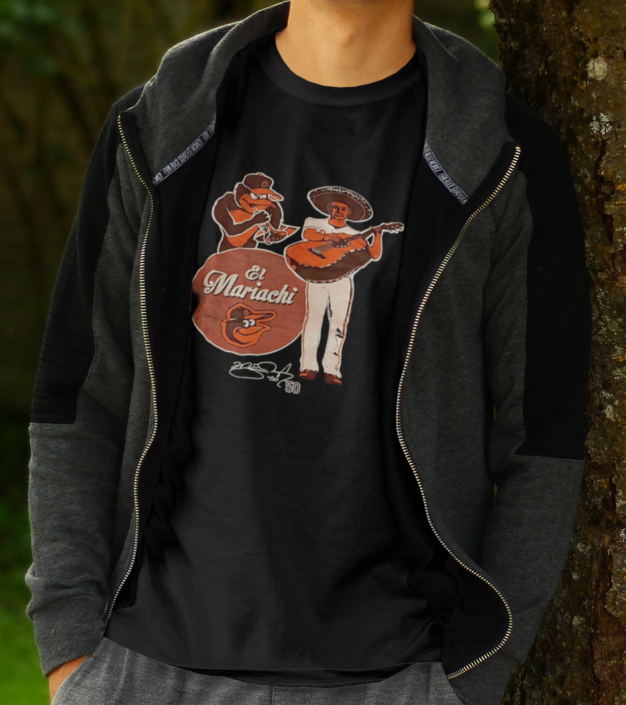 Miguel Gonzalez Baltimore Orioles El Mariachi Guitar Trumpet Player Series 22 50 T-Shirt