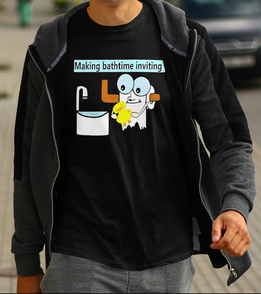 Making Bathtime Inviting No Face Spirited Away Rubber Duck Bathhouse T-Shirt