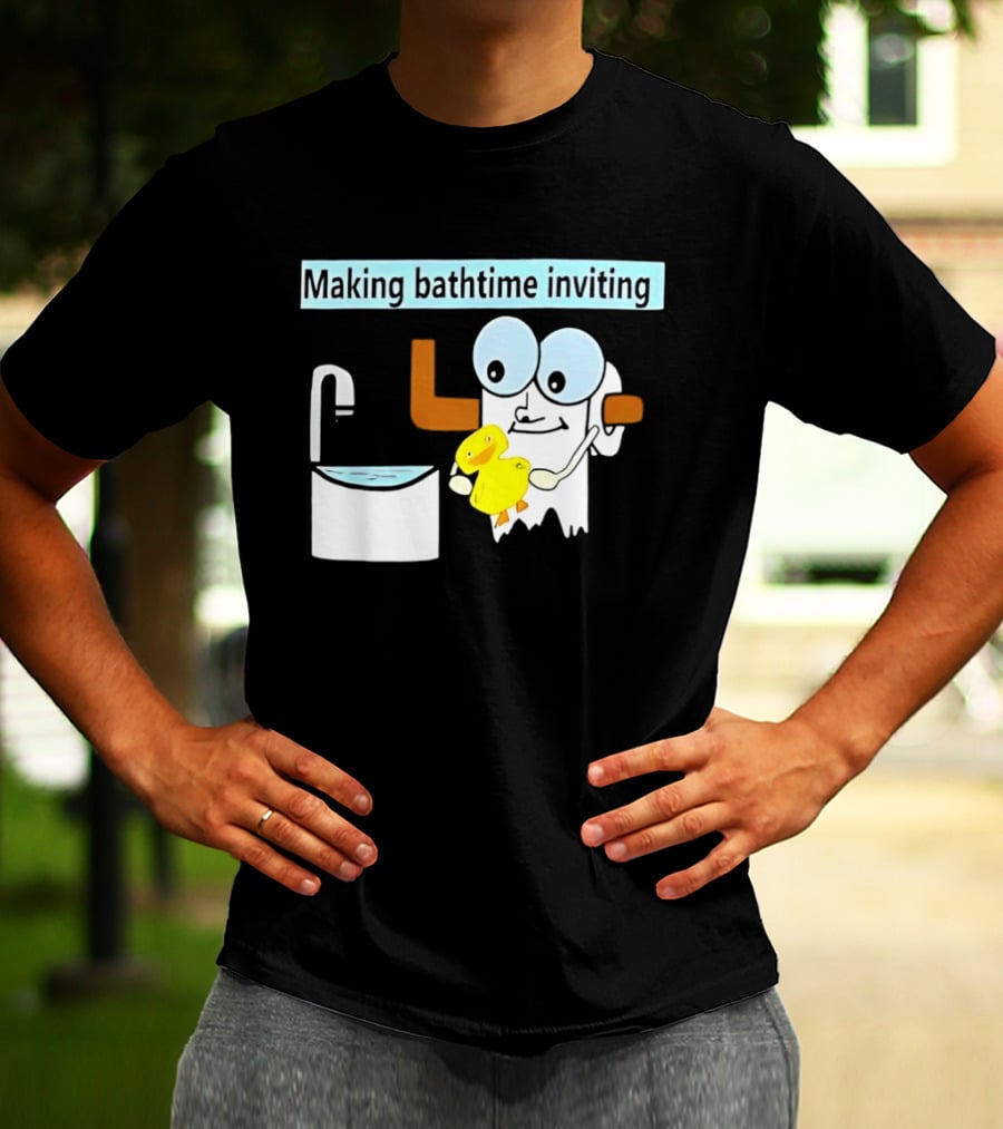 Making Bathtime Inviting No Face Spirited Away Rubber Duck Bathhouse T-Shirt