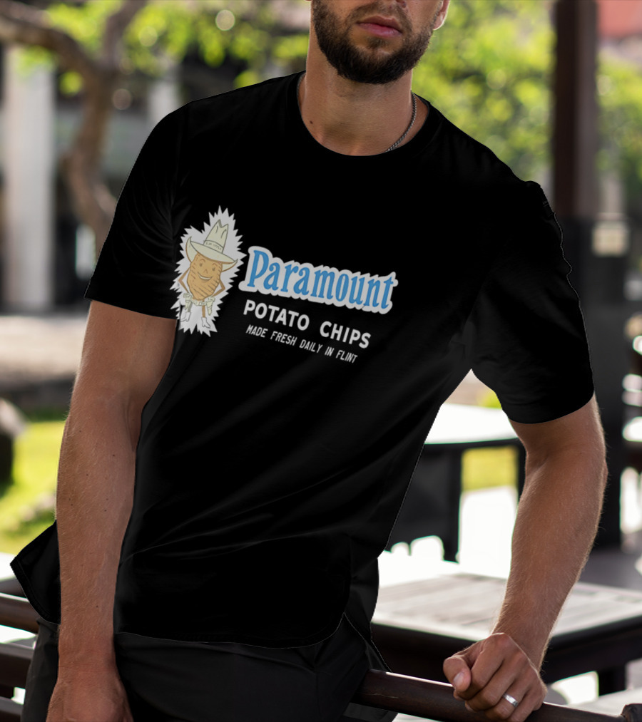 Paramount Potato Chips Made Fresh Daily In Flint Cowboy T-Shirt