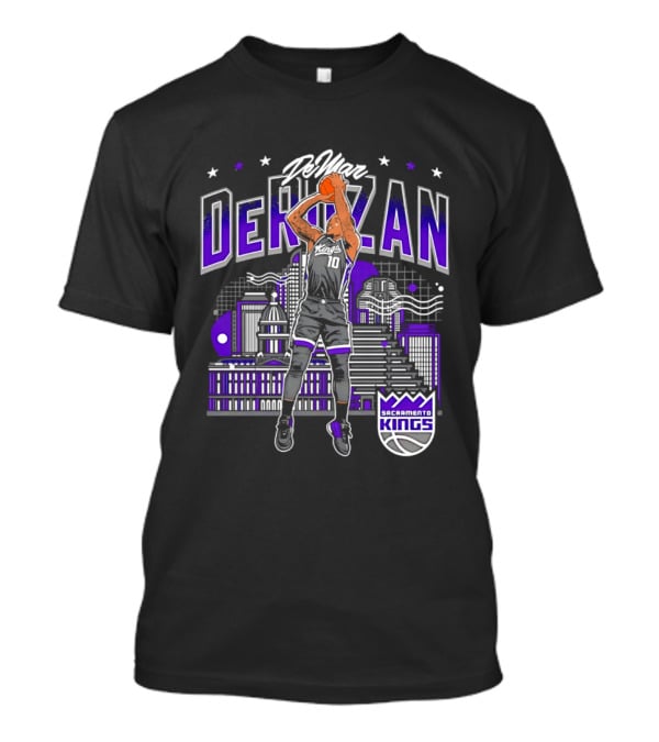DeMar DeRozan Sacramento Kings Number 10 Skyline Basketball T-Shirt