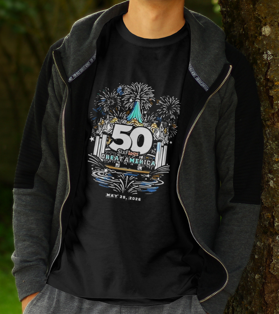 Six Flags Great America 50th Anniversary Celebration May 28 2026 T-Shirt