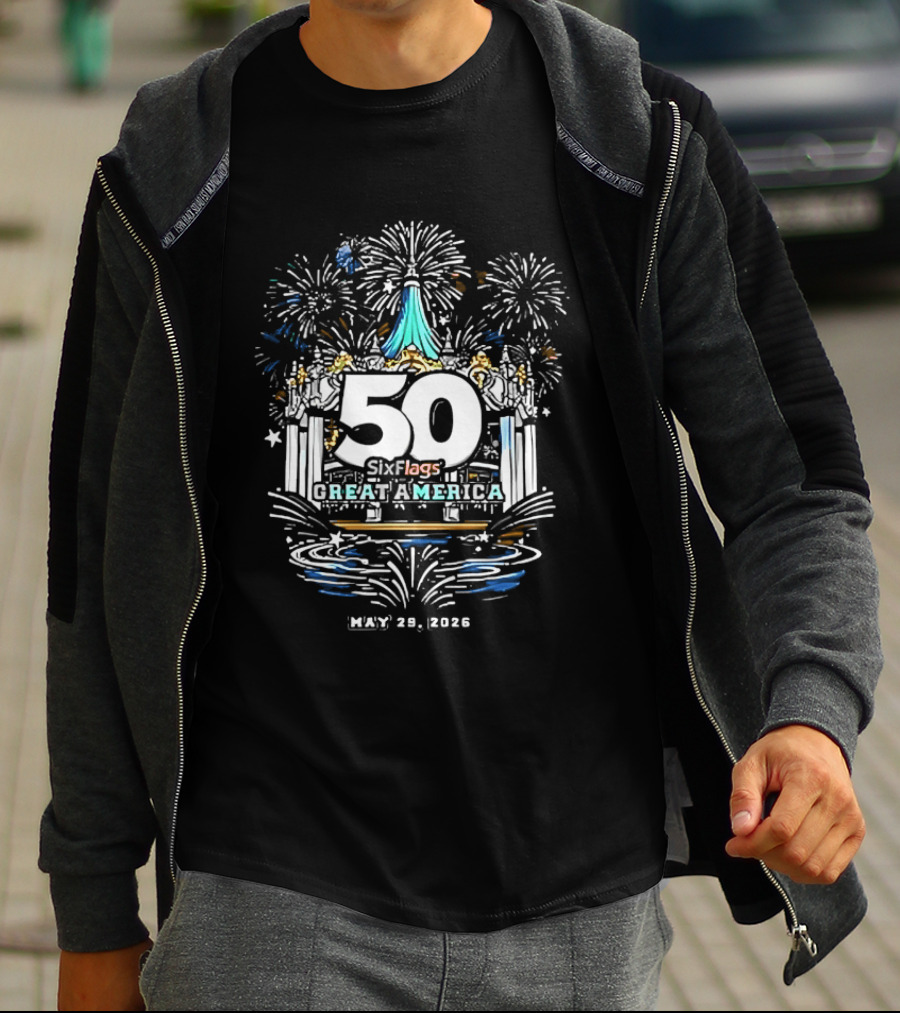 Six Flags Great America 50th Anniversary Celebration May 28 2026 T-Shirt