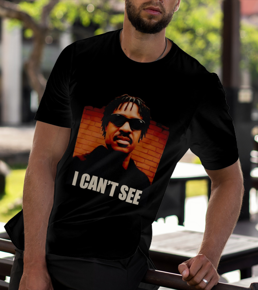 Stevie Wonder Motown R&B Soul Music Legend Singer Songwriter Parody I Can't See T-Shirt