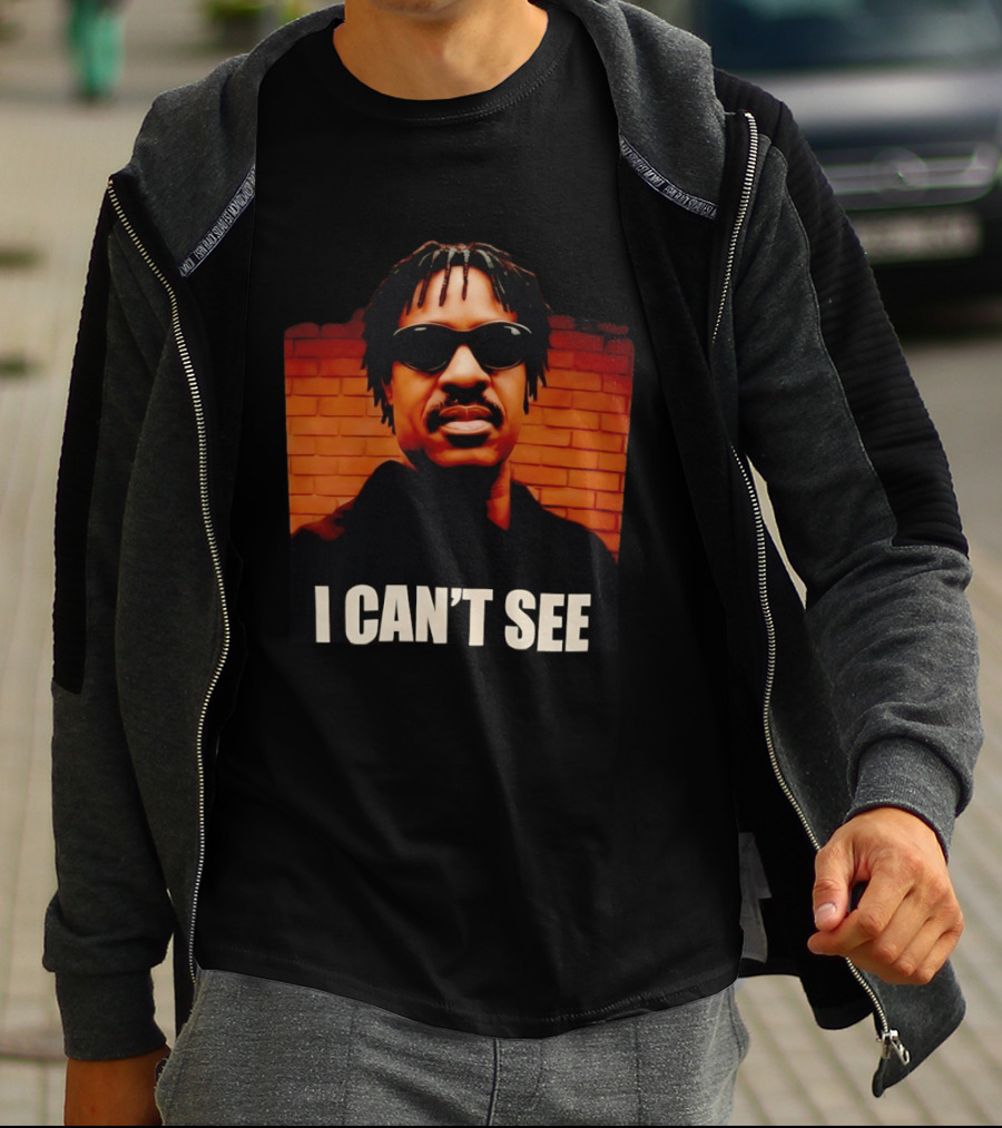 Stevie Wonder Motown R&B Soul Music Legend Singer Songwriter Parody I Can't See T-Shirt