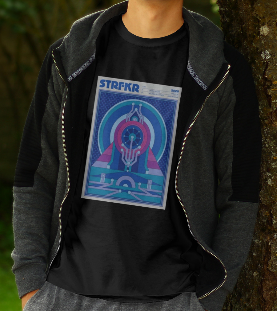STRFKR June 2026 Alaska Tour Crystal Saloon Jambell Whale Navy Block Party Anchorage T-Shirt