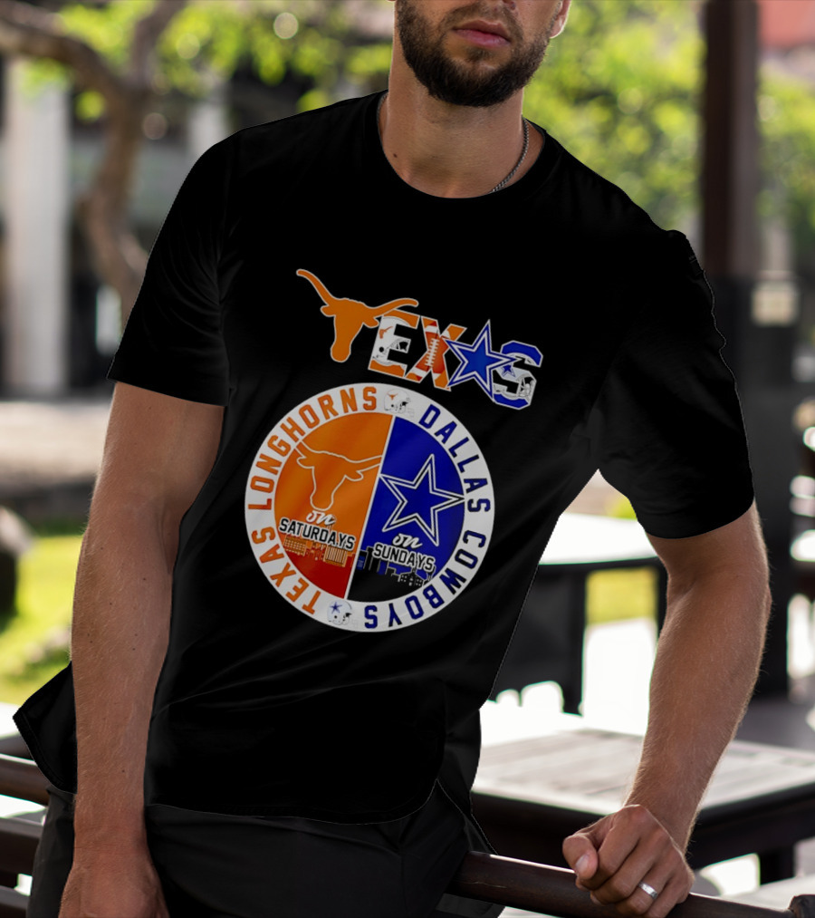 Texas Longhorns Dallas Cowboys Game Day Weekend Saturdays Sundays T-Shirt