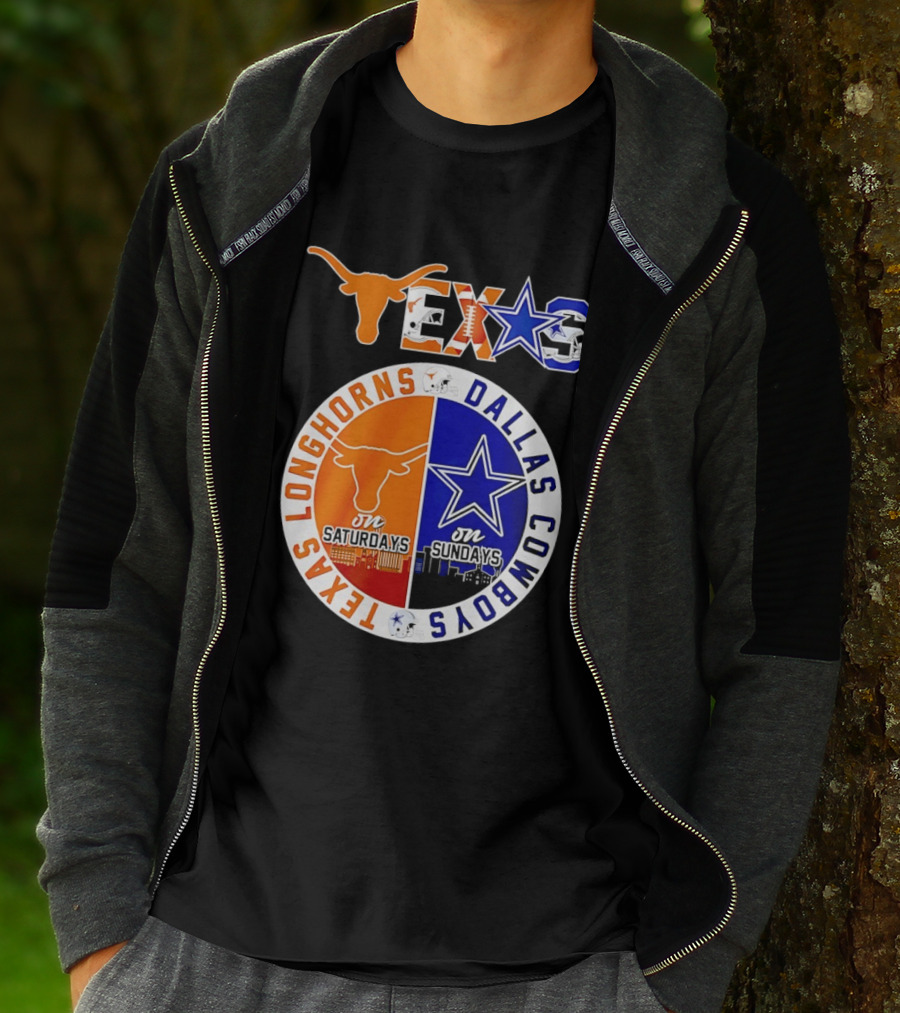 Texas Longhorns Dallas Cowboys Game Day Weekend Saturdays Sundays T-Shirt