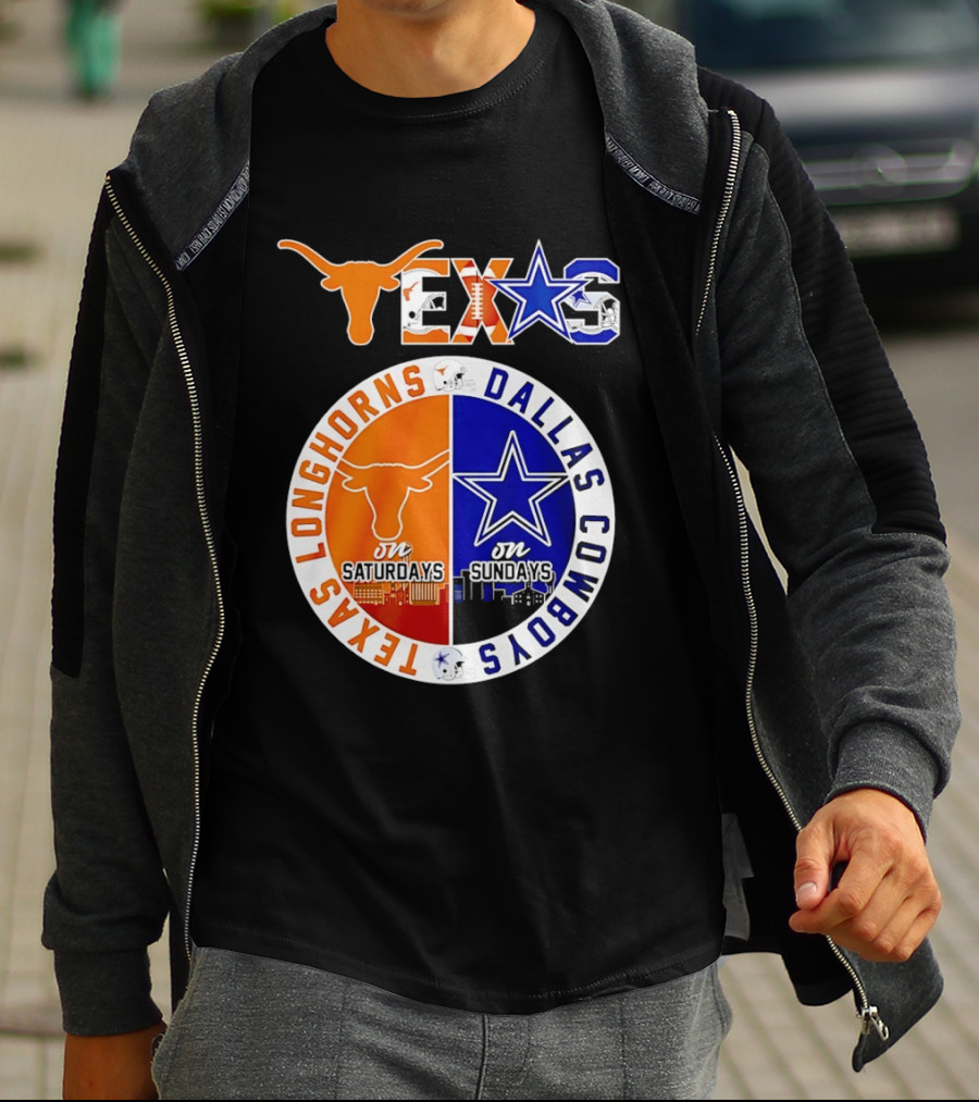 Texas Longhorns Dallas Cowboys Game Day Weekend Saturdays Sundays T-Shirt