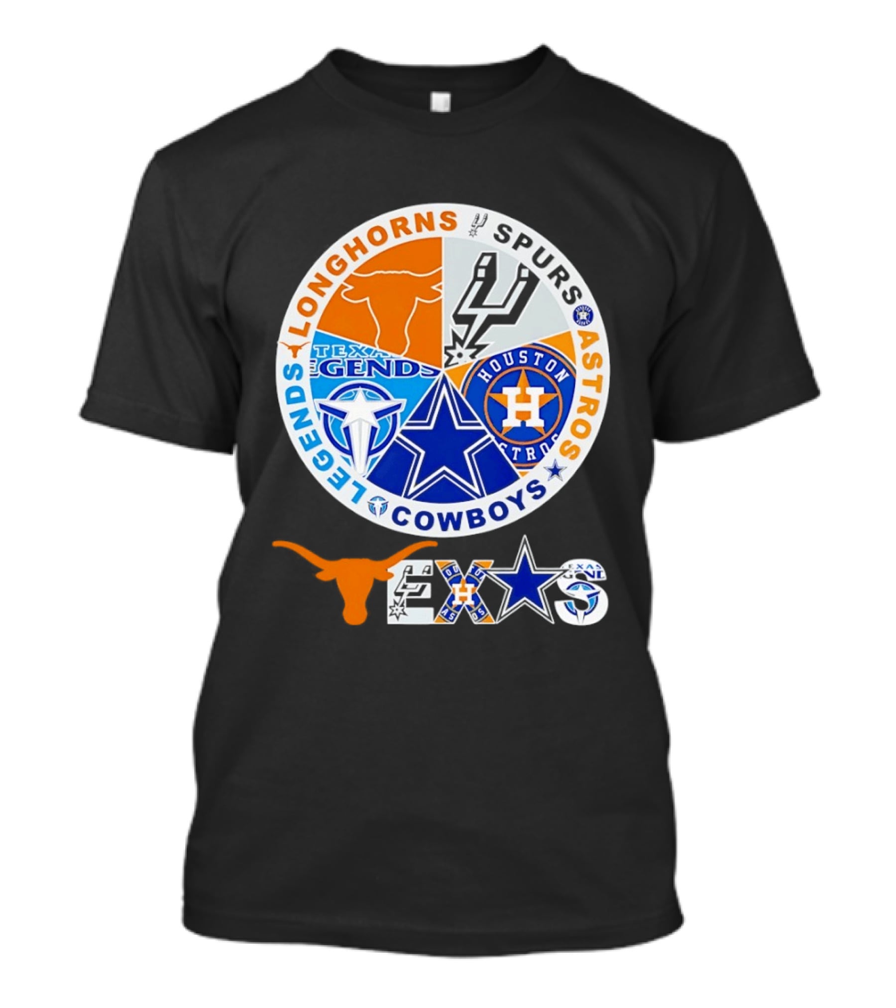Texas Longhorns Spurs Astros Cowboys Legends Pride T-Shirt