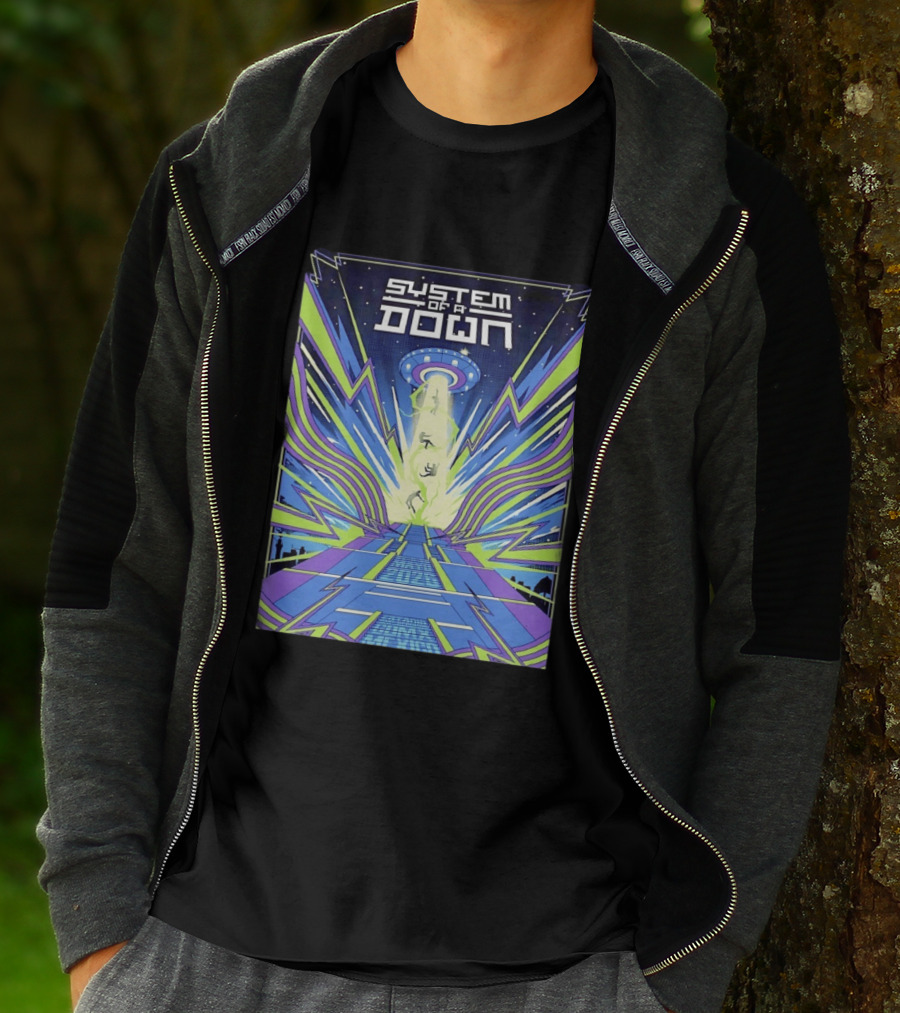 UFO Spaceship System Of A Down CDMX Mexico At Estadio GNP Seguros T-Shirt