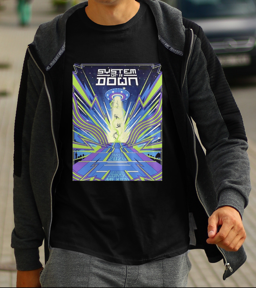 UFO Spaceship System Of A Down CDMX Mexico At Estadio GNP Seguros T-Shirt