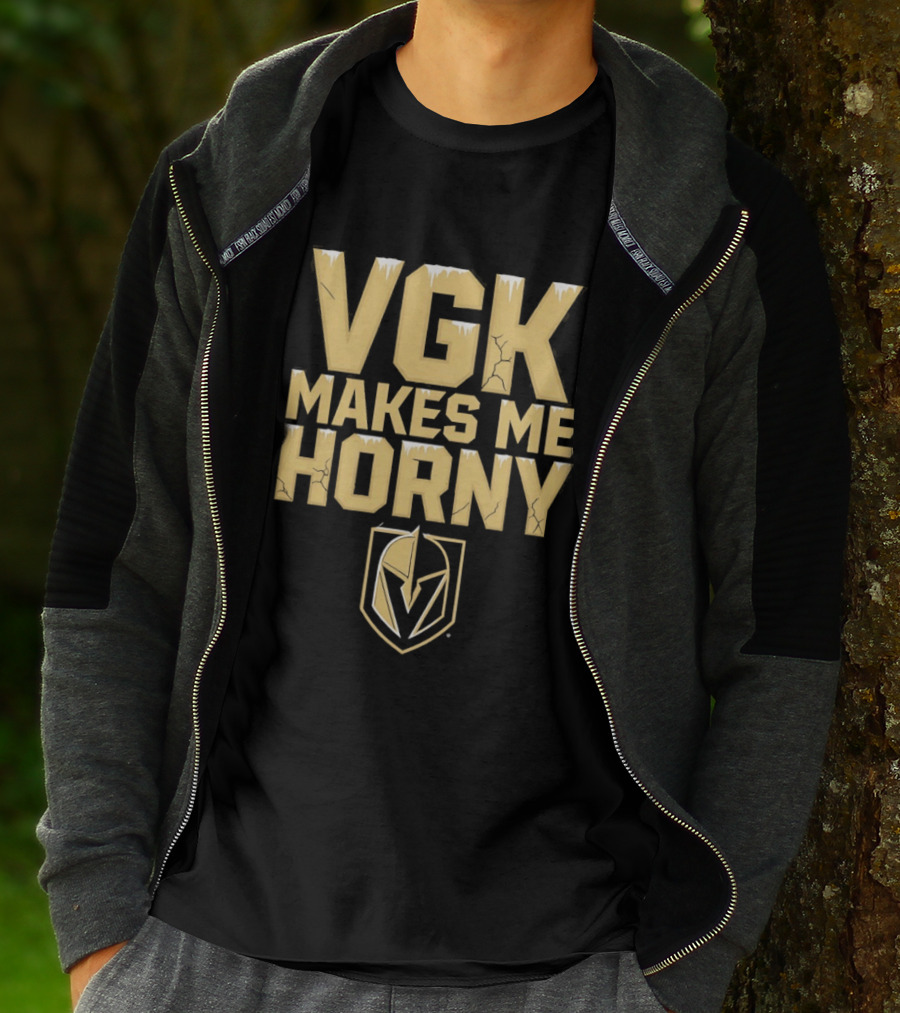 VGK Makes Me Horny Vegas Golden Knights Adult Humor Ice Hockey T-Shirt