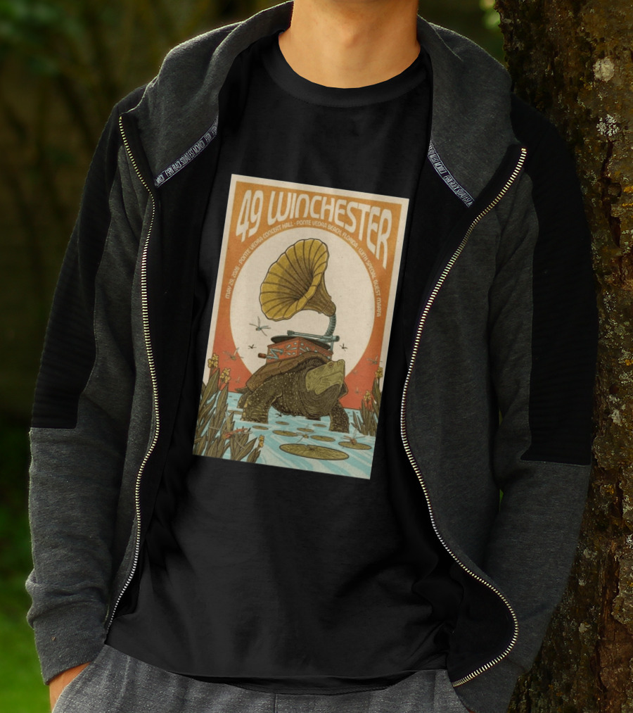 49 Winchester May 29 2026 Ponte Vedra Concert Hall Florida Vintage Phonograph Tortoise T-Shirt