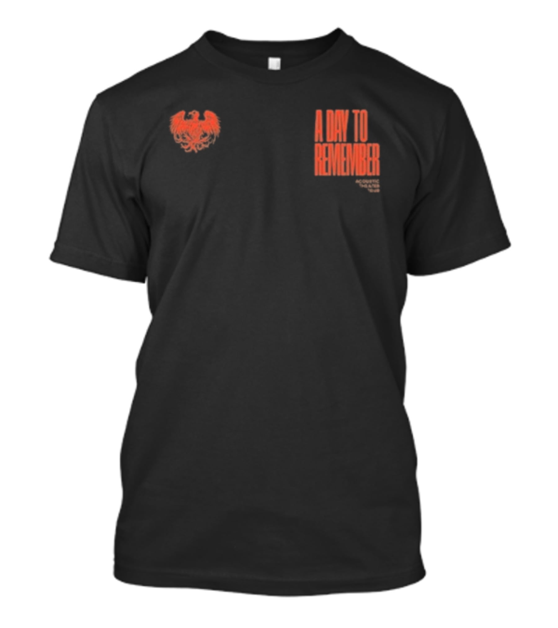 A Day To Remember Reassembled The Acoustic Theater Tour Orange Heart T-Shirt