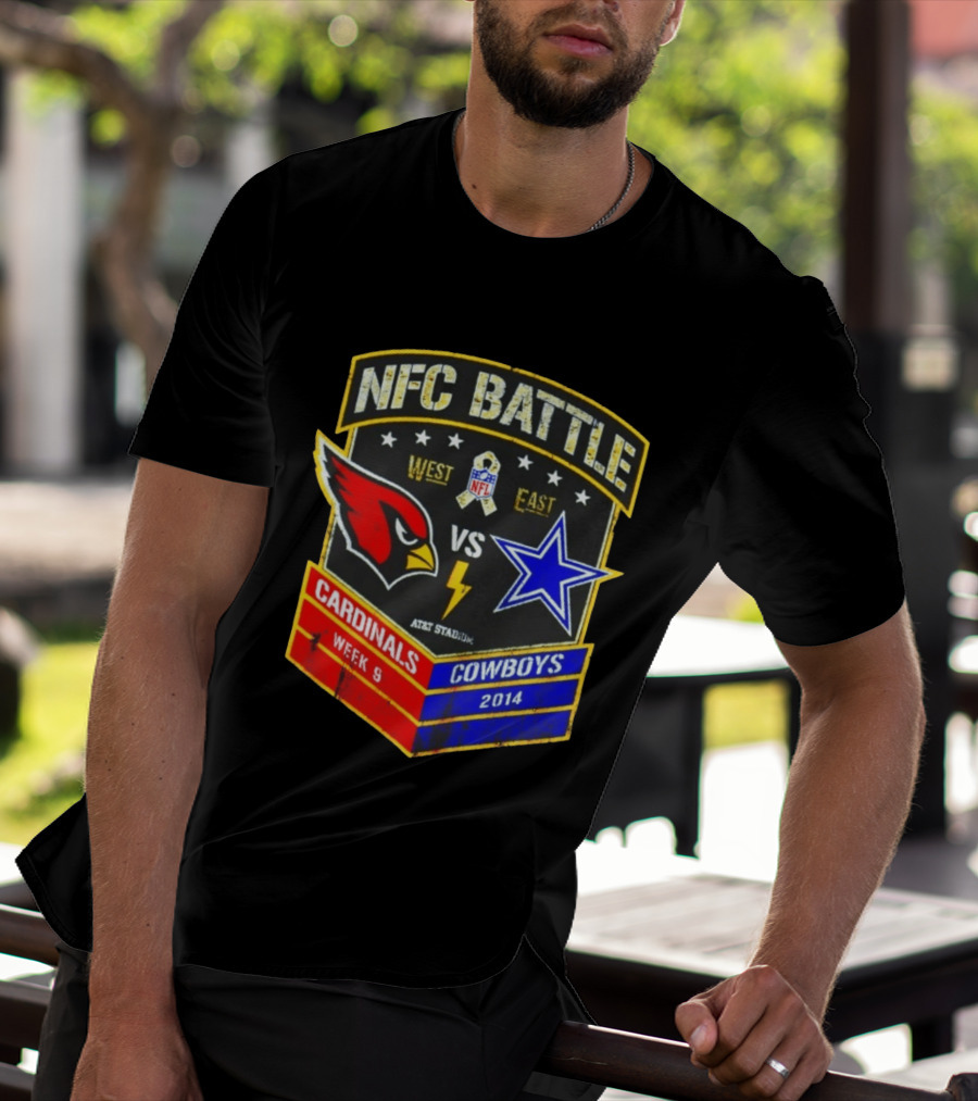 NFC Battle Cardinals Vs Cowboys 2014 Week 9 West East AT&T Stadium T-Shirt