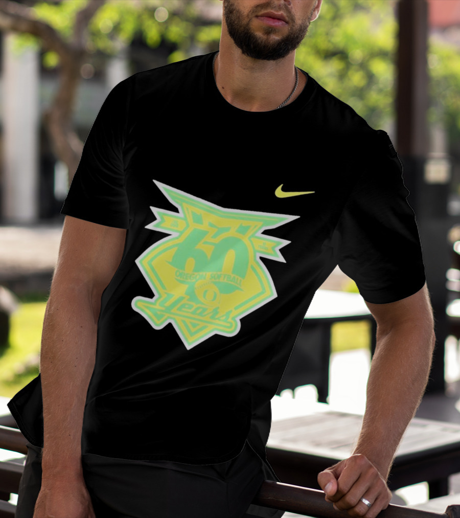 Oregon Softball 60 Years Anniversary Club Nike T-Shirt