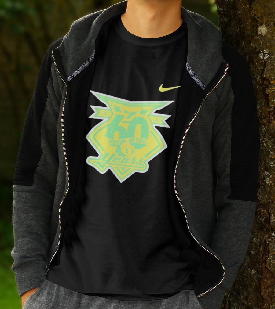 Oregon Softball 60 Years Anniversary Club Nike T-Shirt