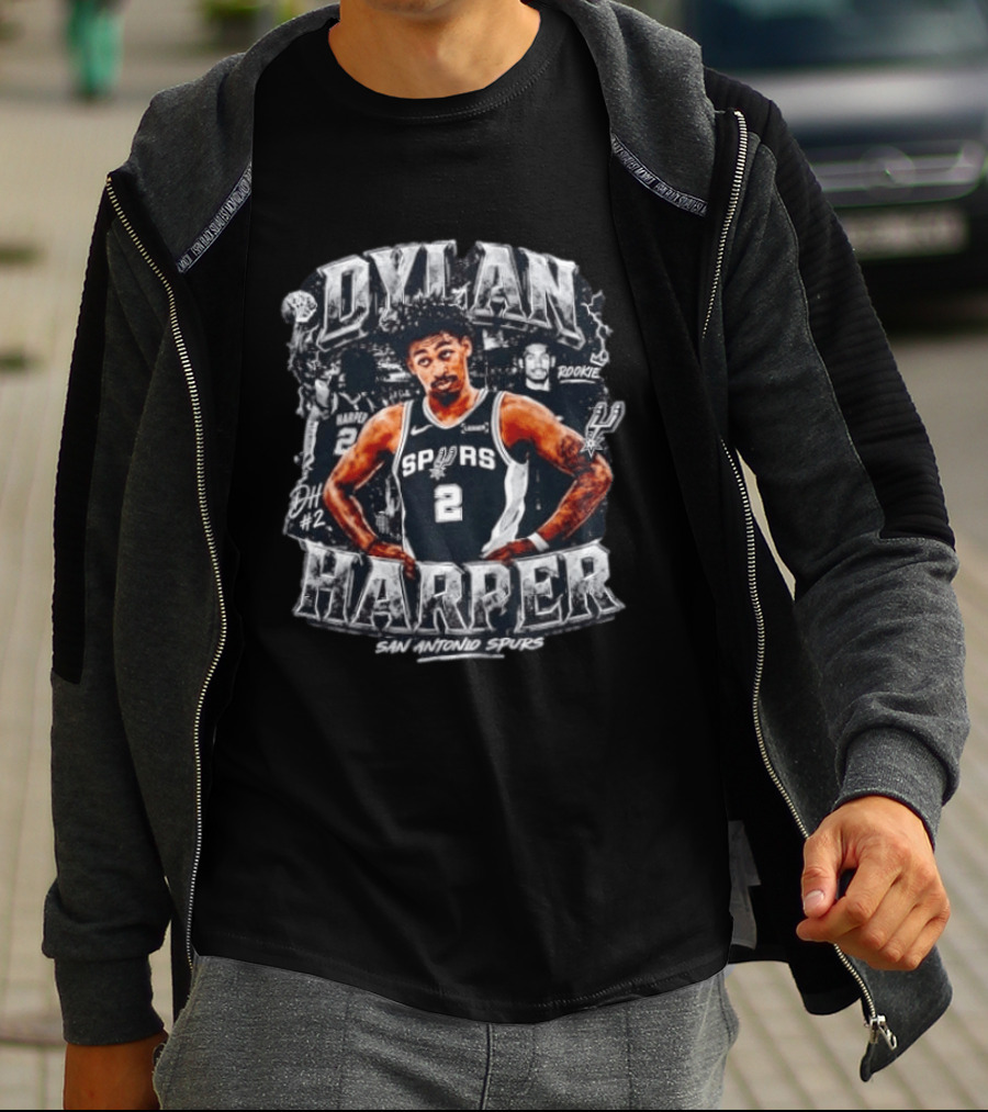 Dylan Harper #2 Rookie San Antonio Spurs T-Shirt