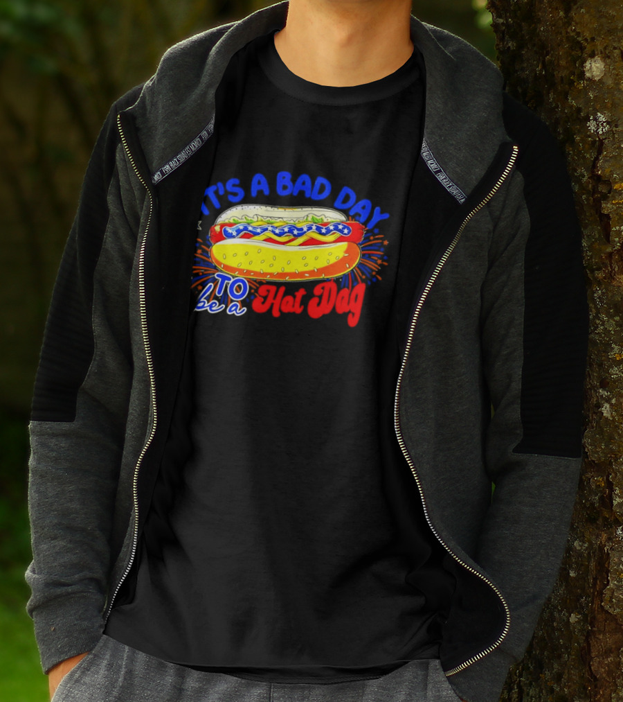 Fourth Of July American Independence Day It's A Bad Day To Be A Hot Dog T-Shirt