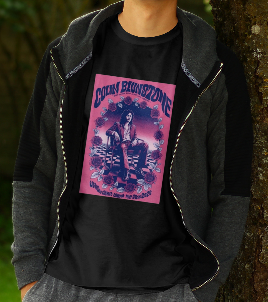 Colin Blunstone Union Chapel London May 28th 2026 With Special Guest Jesse Lynn Madera Roses And Stage Checkerboard T-Shirt