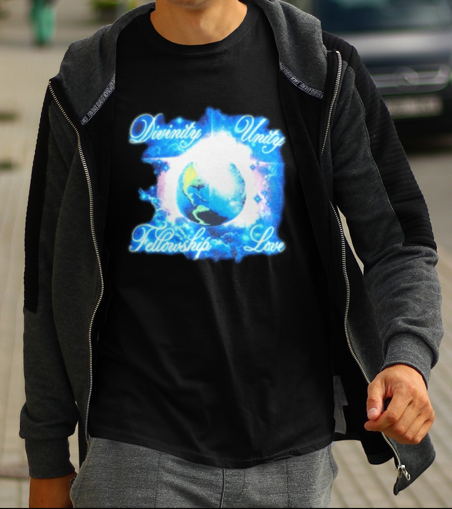 Divinity Unity Fellowship Love Earth Glow T-Shirt