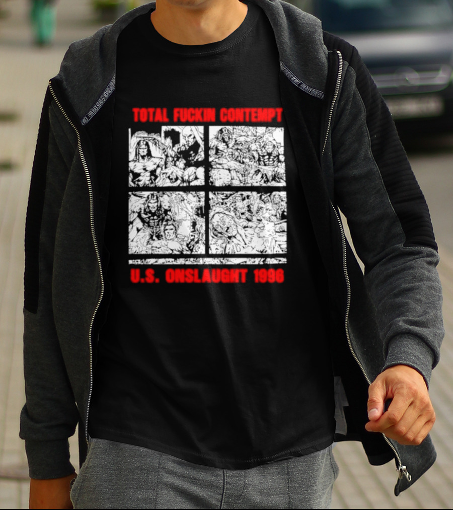 Internal Bleeding Total Fuckin Contempt US Onslaught 1996 T-Shirt