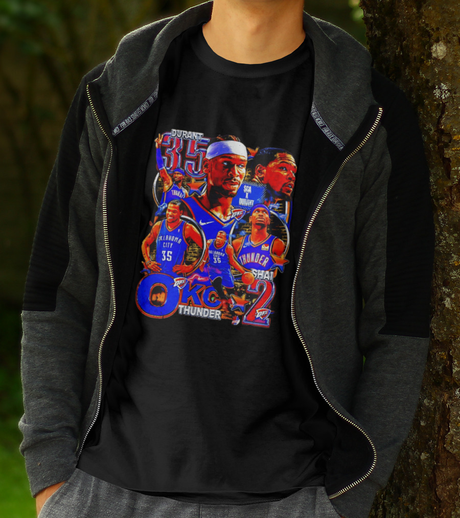 Oklahoma City Thunder Durant 35 Shai 2 OKC Team T-Shirt