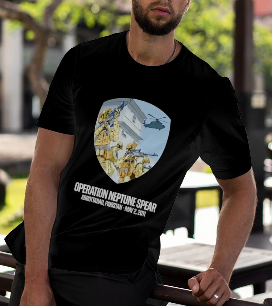 Operation Neptune Spear Abbottabad Pakistan May 2 2011 Military Team Helicopter Shield T-Shirt