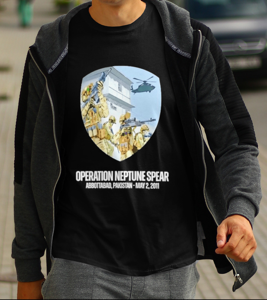 Operation Neptune Spear Abbottabad Pakistan May 2 2011 Military Team Helicopter Shield T-Shirt