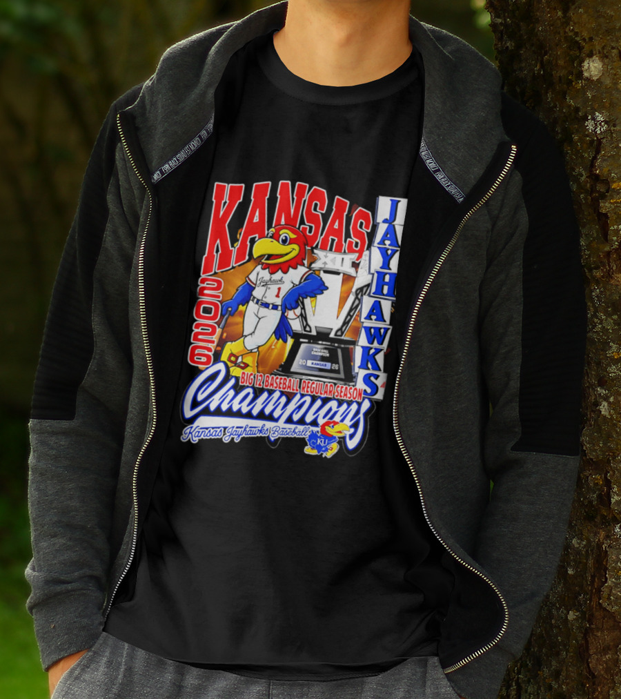 Kansas Jayhawks 2026 Big 12 Baseball Regular Season Champions T-Shirt