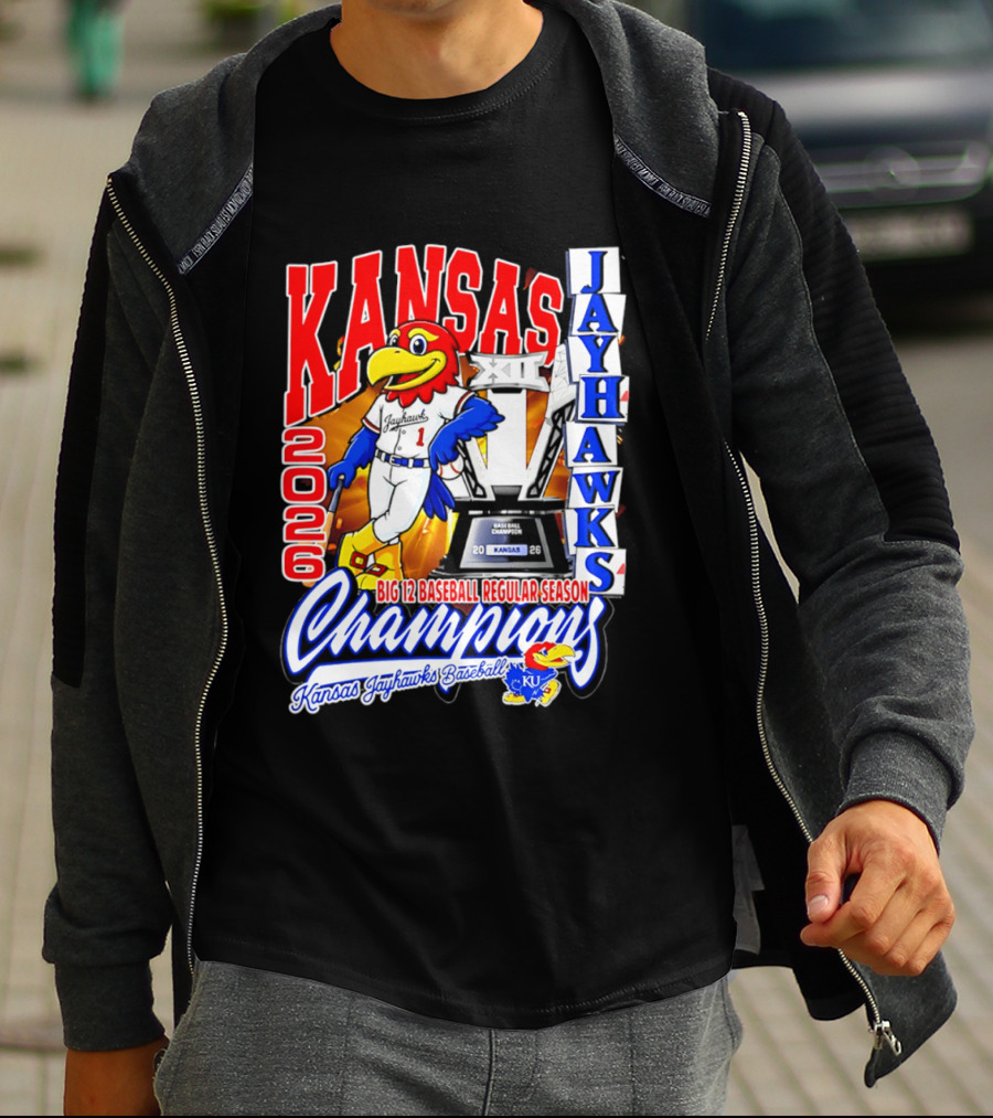 Kansas Jayhawks 2026 Big 12 Baseball Regular Season Champions T-Shirt