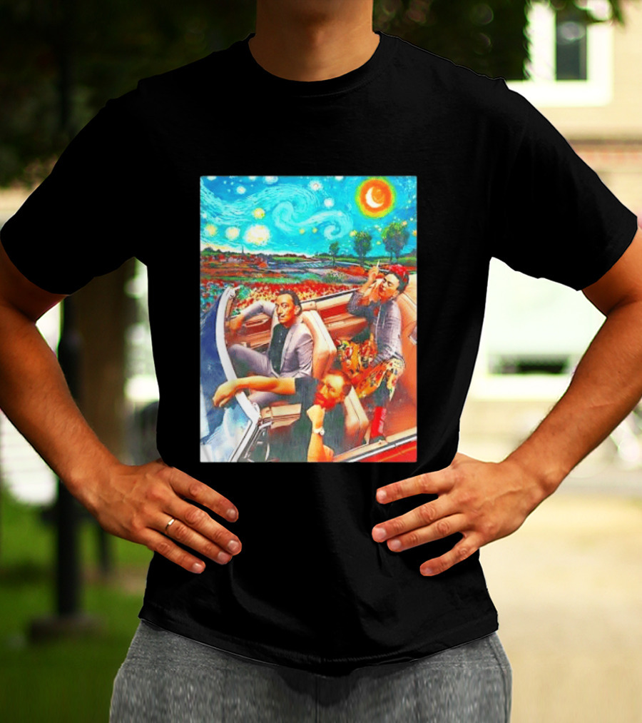 Salvador Dalí Frida Kahlo Vincent Van Gogh Starry Night Road Trip T-Shirt