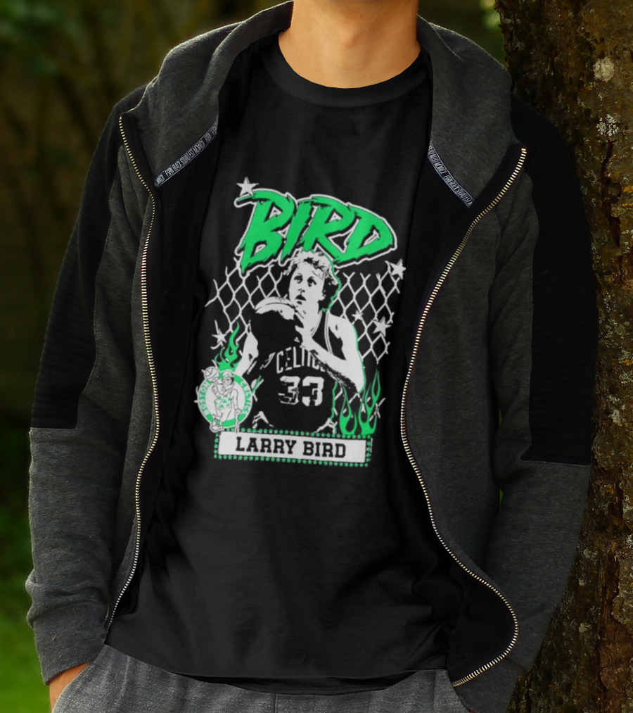 Boston Celtics Larry Bird NBA Player Number 33 T-Shirt