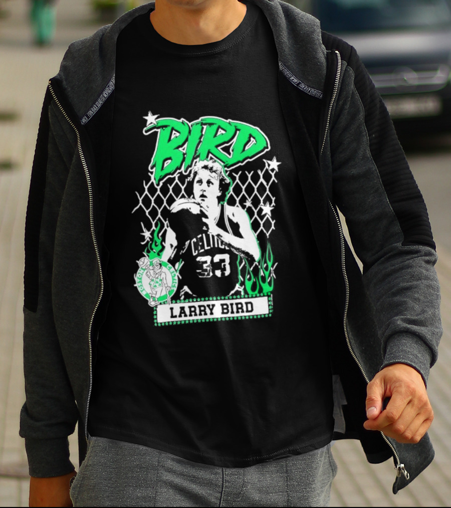 Boston Celtics Larry Bird NBA Player Number 33 T-Shirt