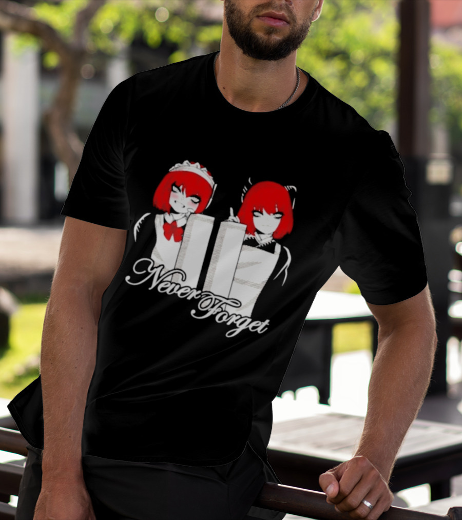 Maid Anime 9 11 Twin Towers Never Forget T-Shirt