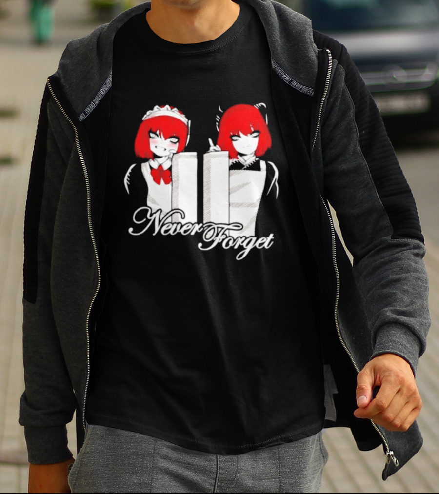 Maid Anime 9 11 Twin Towers Never Forget T-Shirt