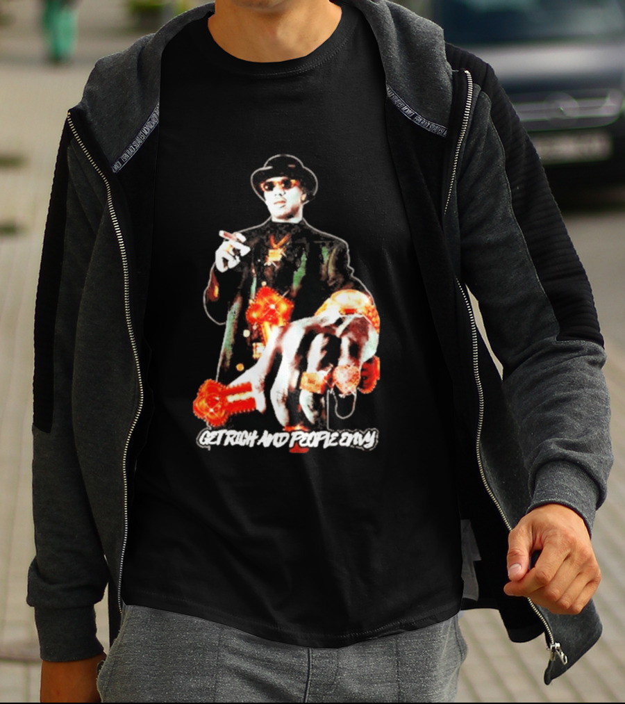 Master P Get Rich And People Envy Gold Rings Money Power T-Shirt