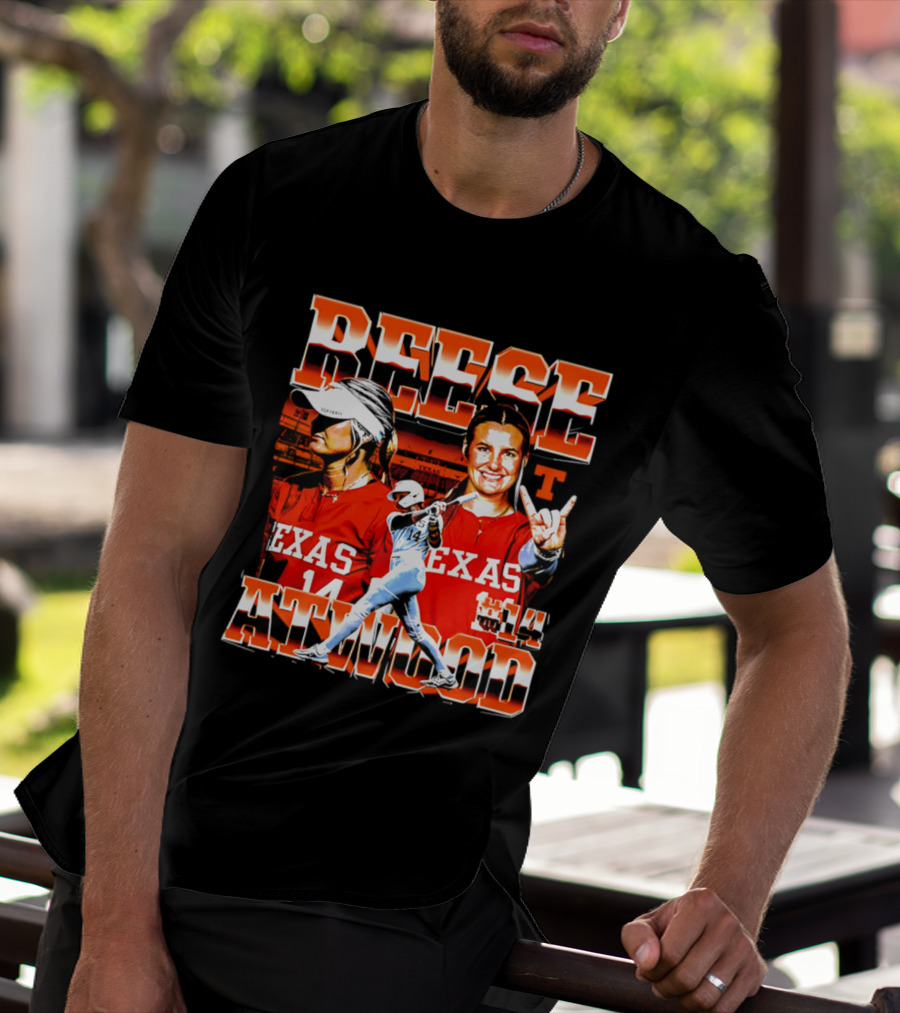 Texas Longhorns Softball Reese Atwood Player 14 Collage T-Shirt