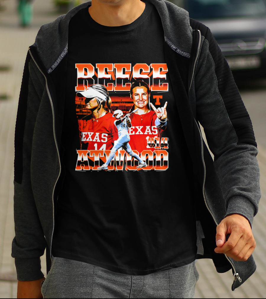 Texas Longhorns Softball Reese Atwood Player 14 Collage T-Shirt