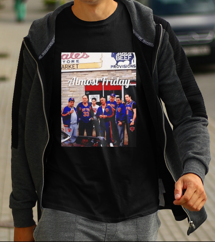The Sopranos Tony Soprano Paulie Gualtieri New York Knicks Almost Friday Angus Beef Store Market T-Shirt