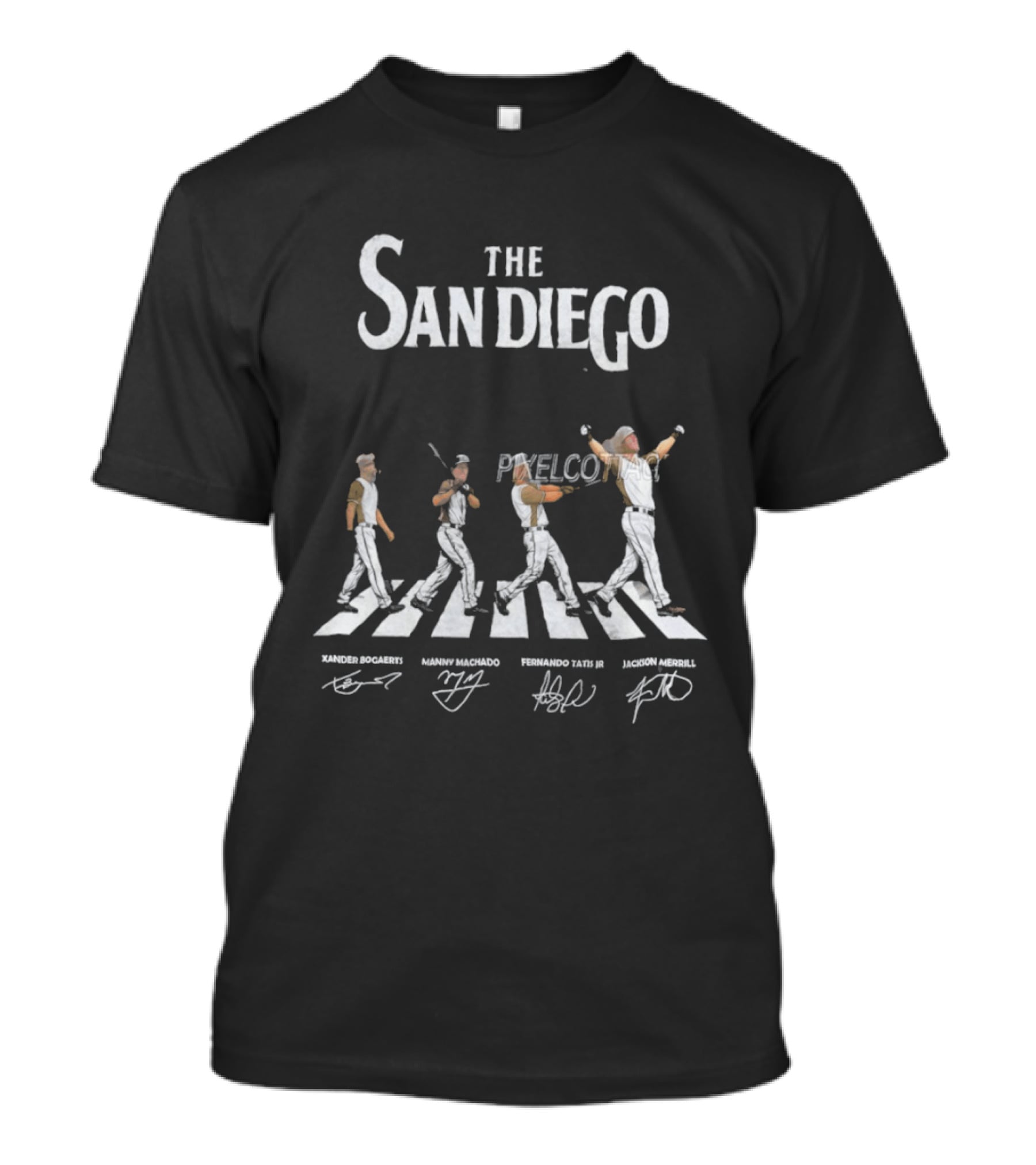 The San Diego Padres Xander Bogaerts Manny Machado Fernando Tatis Jr Jackson Merrill Abbey Road Baseball Players T-Shirt
