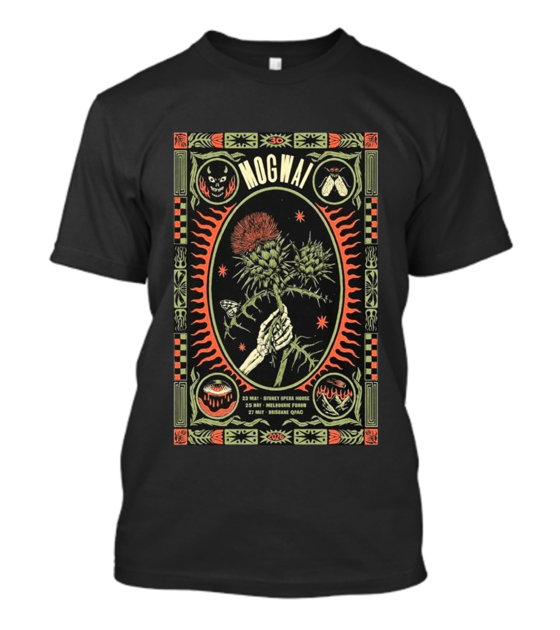 30 Years Of Mogwai 2026 Tour Sydney Opera House Melbourne Forum Brisbane QPAC T-Shirt