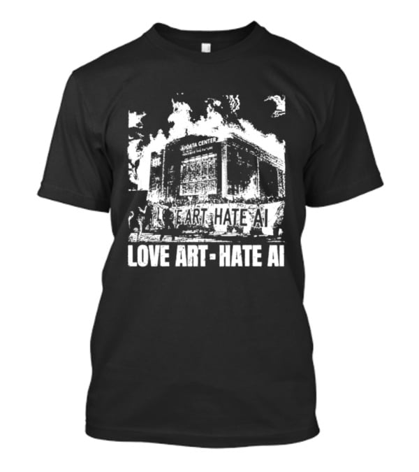 Love Hate AI Data Center Fire T-Shirt